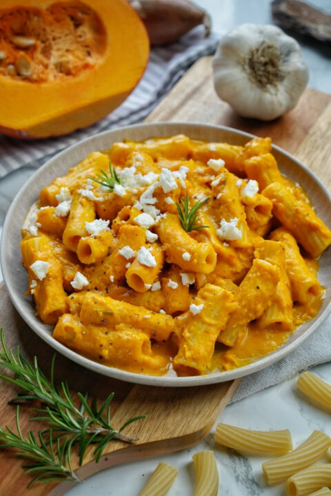 Kürbis Feta Pasta super cremig und extrem lecker