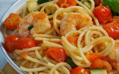Spaghetti mit Garnelen – schnelles Pasta Rezept