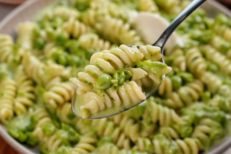 Nudeln mit Erbsen - schnell, einfach und lecker